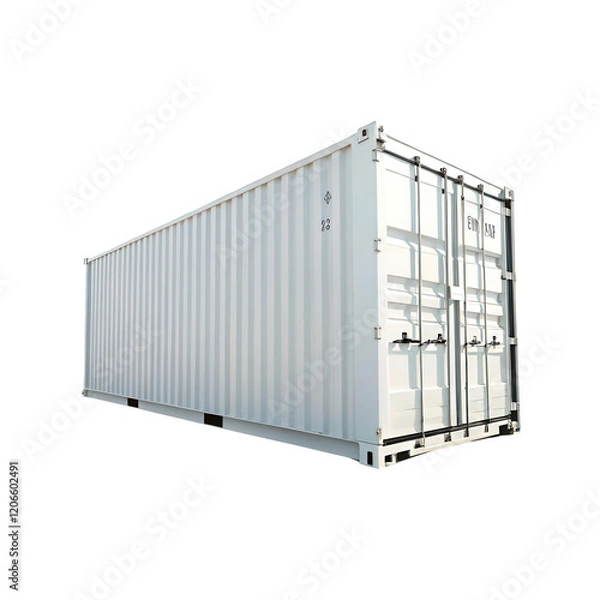 Fototapeta Shipping Container with Double Doors and Number 13