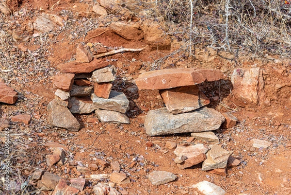 Obraz Balance of stones in the forest.