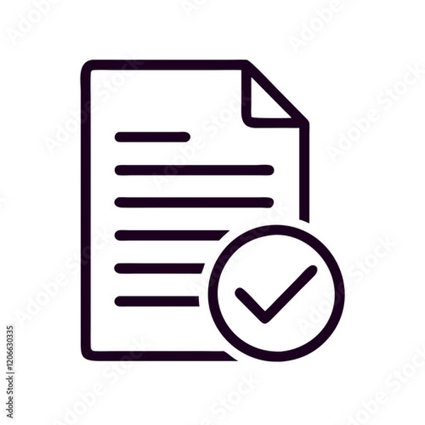 Obraz approved document icon design