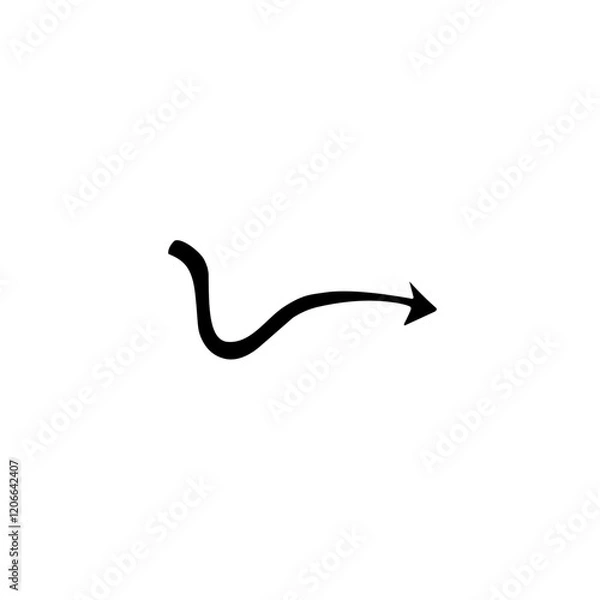 Fototapeta devil tail silhouette icon