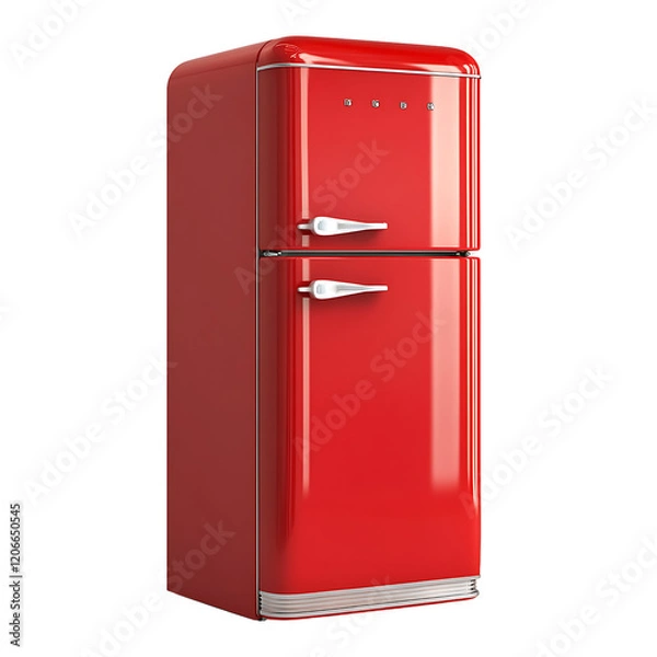 Fototapeta refrigerator Advertisement isolated on white background full depth of field 