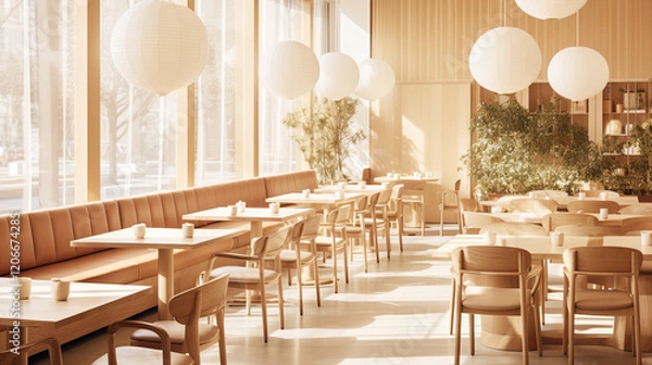 Obraz 北欧風のオシャレなカフェ