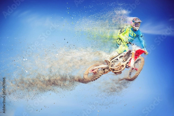 Obraz Motocross dissolving
