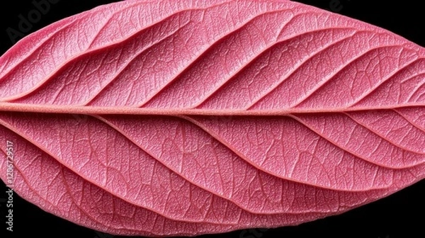 Fototapeta Close up Detailed Pink Leaf Texture Botanical Macro Photography Natural Pattern