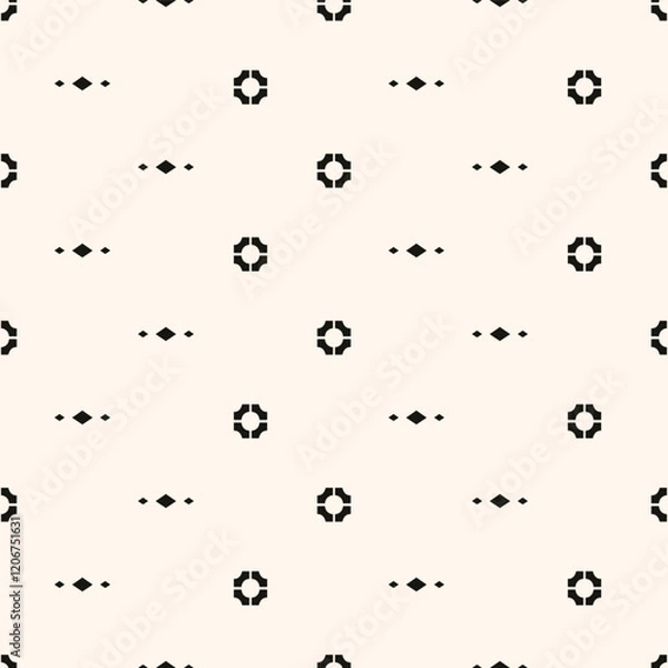 Fototapeta  Vector minimal geometric seamless pattern. Small linear element modern lux fabric design textile swatch ladies dress, man shirt all over print block 