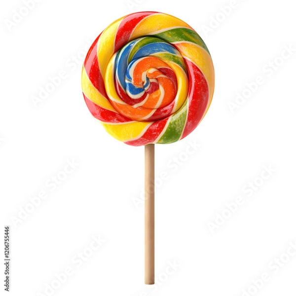 Fototapeta colorful lollipop, isolated on transparent background, cut out