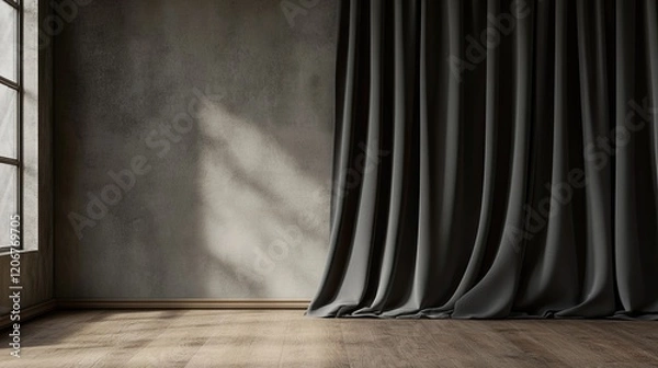 Obraz Muted Taupe Fabric Backdrop with Texture for Elegant Settings
