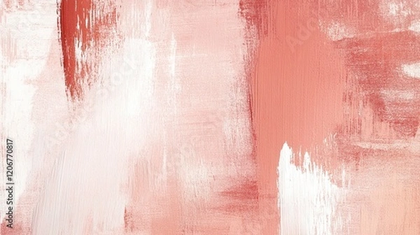 Fototapeta Textured Terracotta Background with Muted Brush Stroke Design