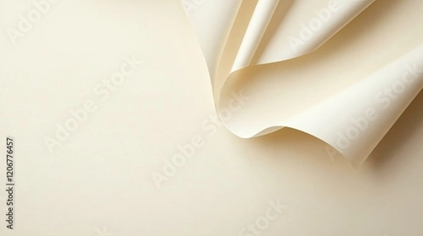 Fototapeta Smooth Cream Background with Elegant Tanayus Fabric Flowing