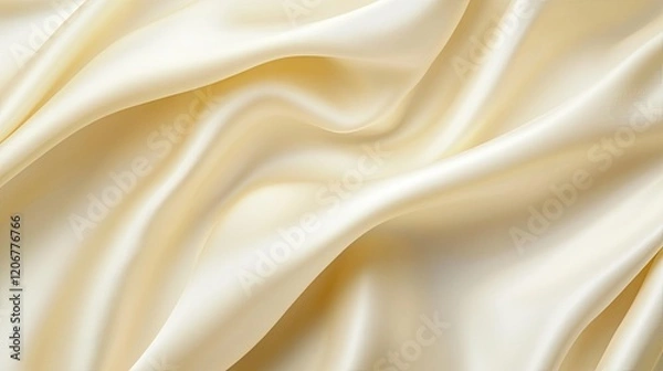 Obraz Smooth Cream Fabric Texture with Gentle Waves and Soft Finish