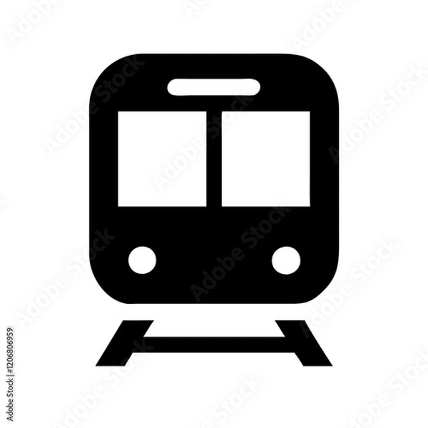 Fototapeta metro train icon design