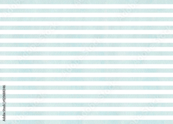 Obraz Watercolor blue stripes background.