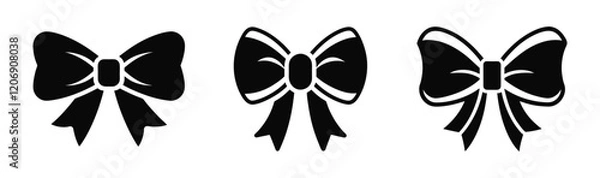 Obraz Bow icon set. Vector illustration