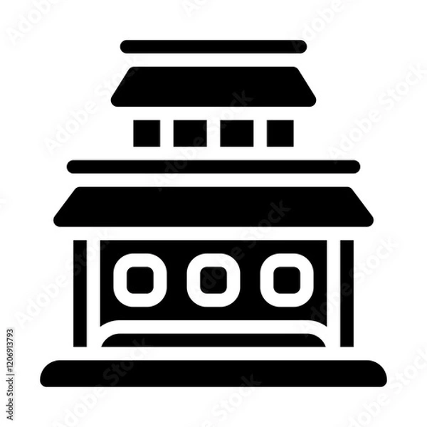 Obraz Traditional Temple Solid Icon