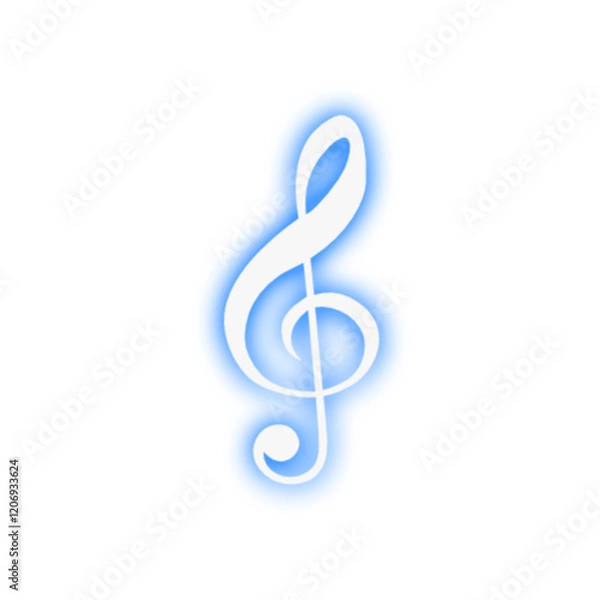 Obraz blue music note