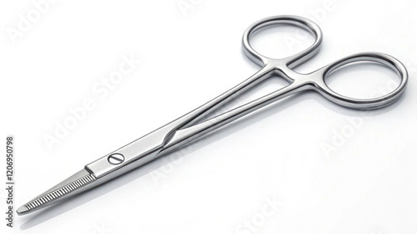 Fototapeta Sleek medical scissors with sanitized finish, ideal for precision tasks