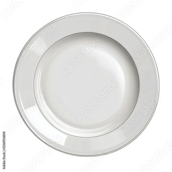 Fototapeta empty plate isolated on transparent background
