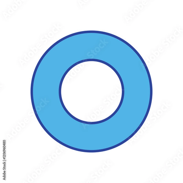 Obraz Letter O  icon isolated on a white background. Vector illustration.