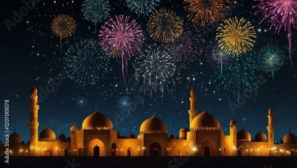 Fototapeta mosque at night