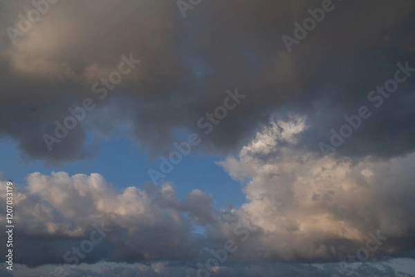 Fototapeta オレンジ色に染まる綺麗な空