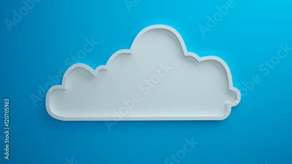 Obraz Cloud blue background 3d render