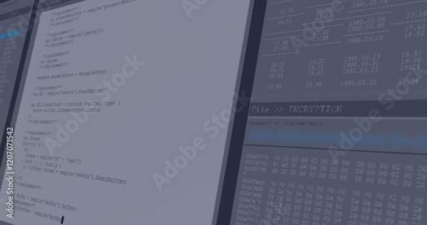 Obraz Image of data processing on white background