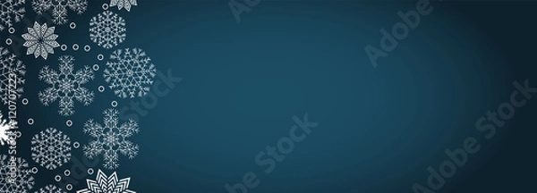 Obraz Winter background with snowflakes and copy space