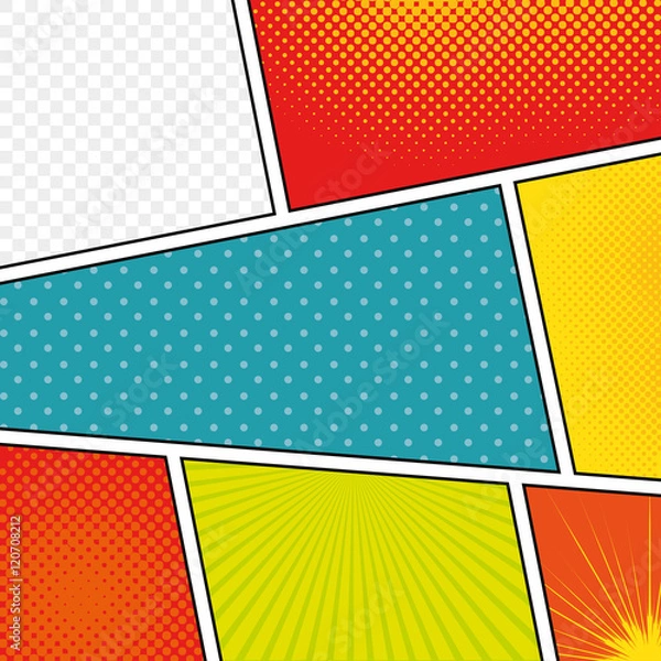 Obraz cartoon comic text pop art explosion vector illustration eps 10