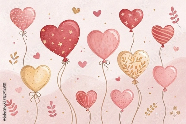 Fototapeta background with hearts