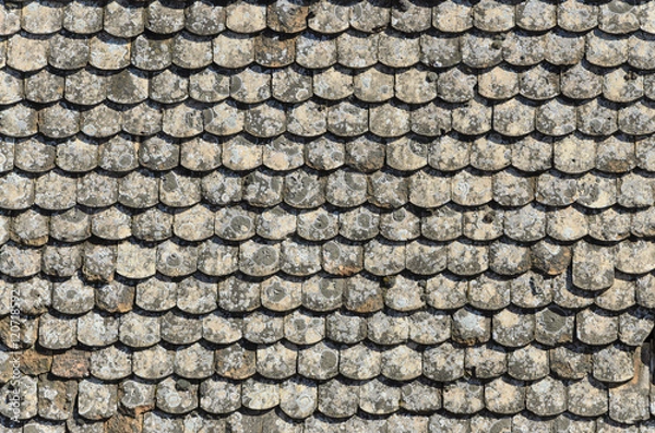 Obraz Pattern of old fashioned tiles on the roof