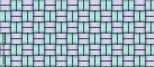 Fototapeta Bright pink green checkered background. Geometric seamless abstract pattern. Vector illustration	