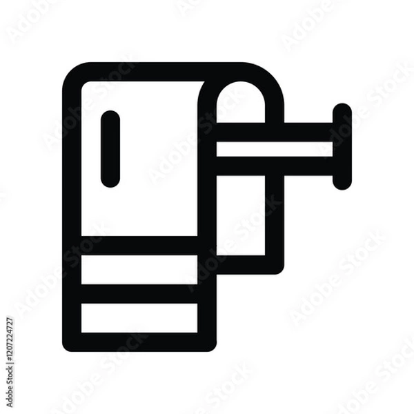 Fototapeta towel rack line icon. vector icon for your website, mobile, presentation, and logo design.
