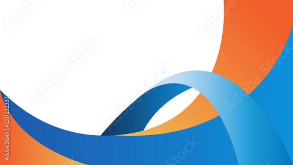 Fototapeta Creative Abstract Background with Blue and Orange Gradient Wave Elements