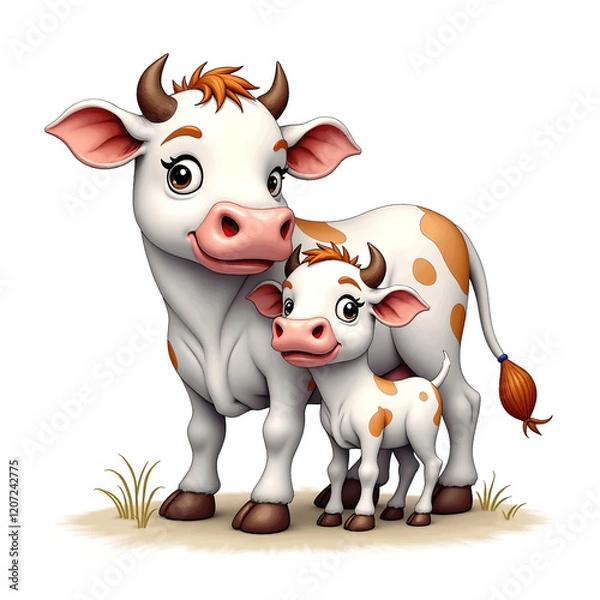 Obraz Сow and calf