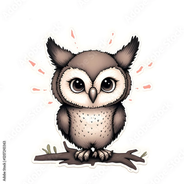 Obraz owl with a background