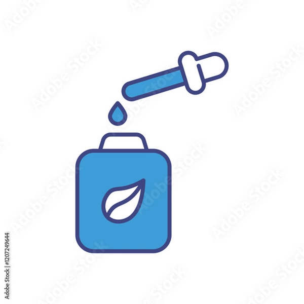 Fototapeta Essential Oils Bottle vector icon stock illustration