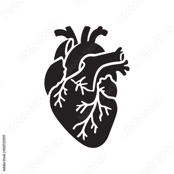 Obraz anatomical heart vector clip art flat design.