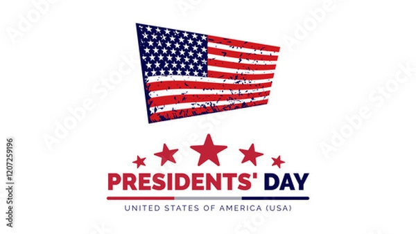 Obraz Happy Presidents Day card, Background, poster Vector illustration.