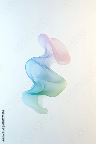 Obraz commercial photography for advertising campaign clean and futuristic design of abstract cellular shapes in translucent