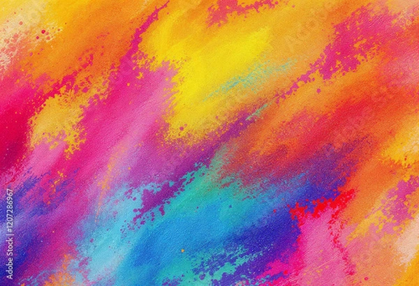 Fototapeta A colorful painting with a lot of different colors and patterns. The painting is full of life and energy, and it seems to be a representation of the beauty of nature. The colors are bright and vibrant