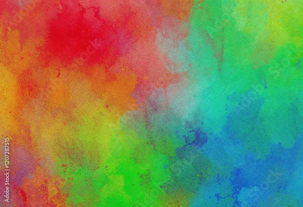 Fototapeta A colorful painting with a lot of different colors and patterns. The painting is full of life and energy, and it seems to be a representation of the beauty of nature. The colors are bright and vibrant