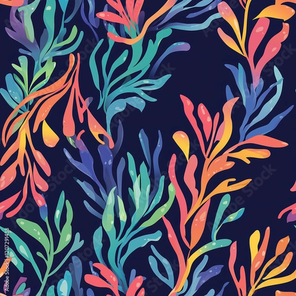 Obraz A seamless pattern designed in an Eastern style, Seamless design allows for a perfectly continuous pattern with no visible seams.