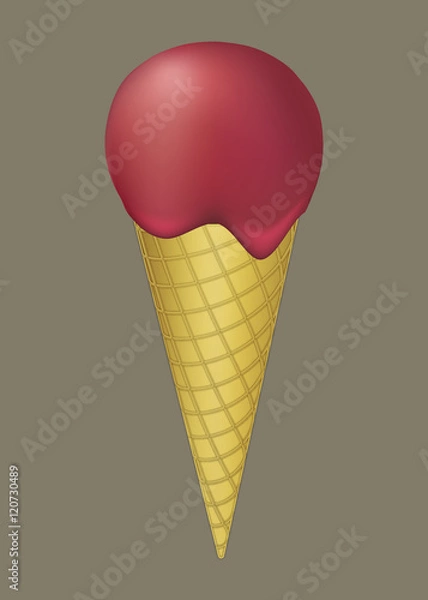 Obraz Ice Cream cone Illustration