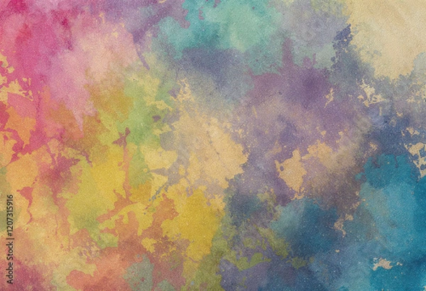 Fototapeta A colorful painting with a lot of different colors and patterns. The painting is full of life and energy, and it seems to be a representation of the beauty of nature. The colors are bright and vibrant