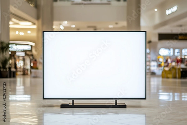 Obraz Empty blank white wide rectangle plasma screen