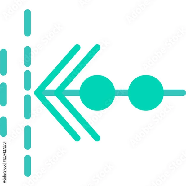 Obraz Arrow Dotted Left Icon