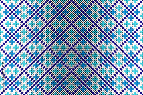 Obraz seamless pattern of knitting texture for the background of the postcards, invitations, wallpapers, banners and fabric pattern.