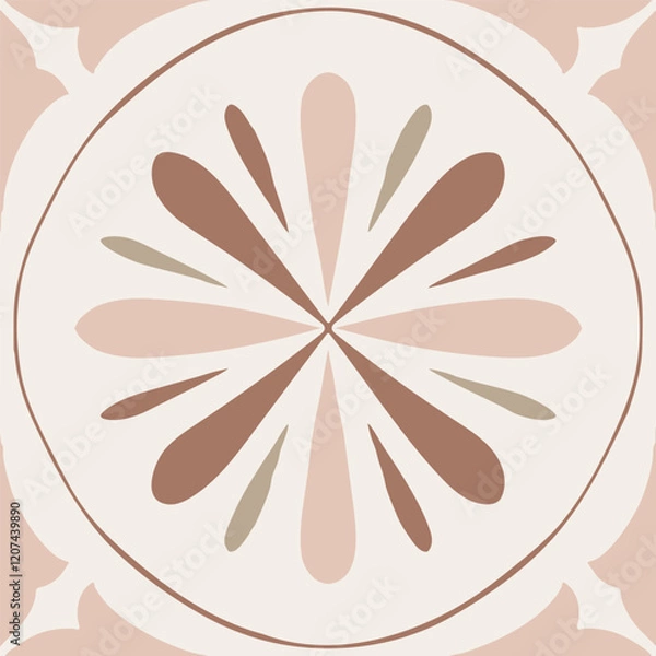 Obraz Mocha Azulejos Vector Tile