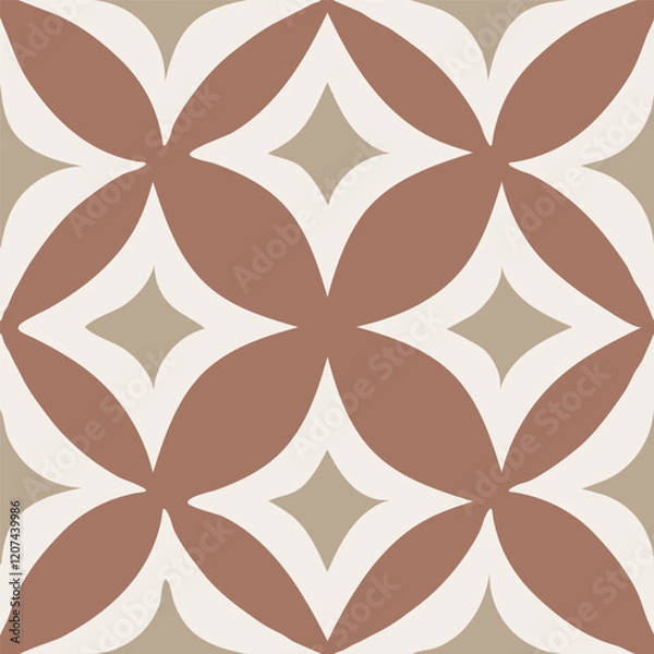 Obraz Mocha Azulejos Vector Tile