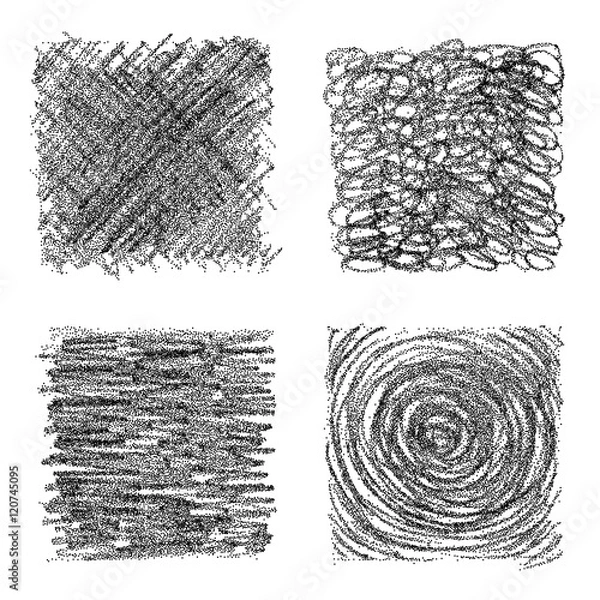 Fototapeta Hand drawn scribble shapes